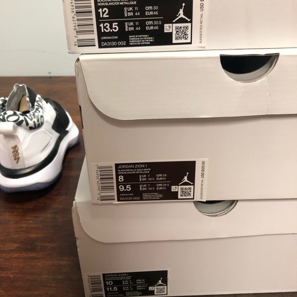 Nike Air Jordan Zion Williamson 1 Black/White Oreo All NEW main image 9